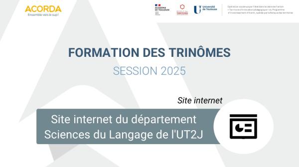 Site internet du département Sciences du Langage de l'UT2J