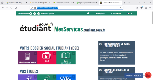 visuel mes services étudiants