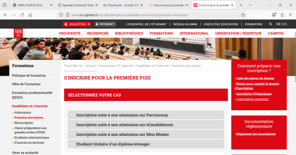 s inscrire en première année
